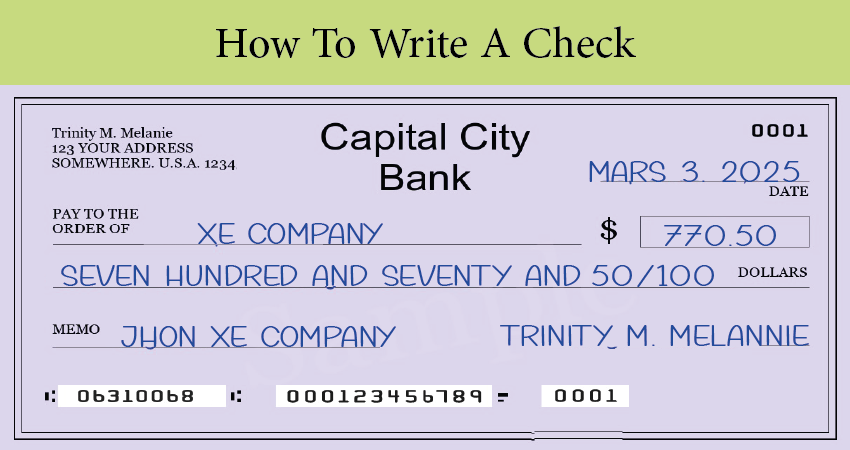How to Write a Check